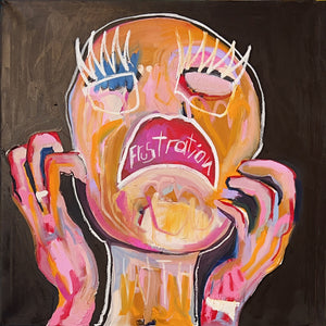 Frustration Original 36X36 -- Paper Print, Framed Print, Canvas Wrapped Print Option Available