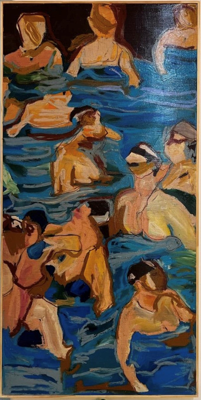 SWIMMERS II - 48X24 REBECCA ALDERNET