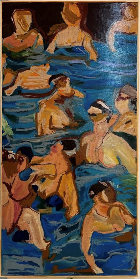 SWIMMERS II - 48X24    REBECCA ALDERNET